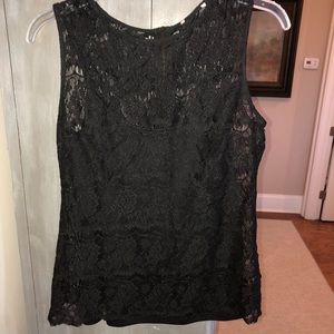 Black lace tanktop